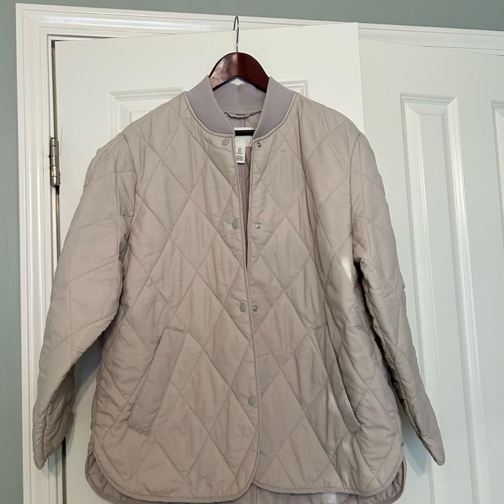 H&M Cream Quilted Liner Jacket
